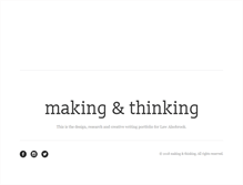 Tablet Screenshot of makingandthinking.com